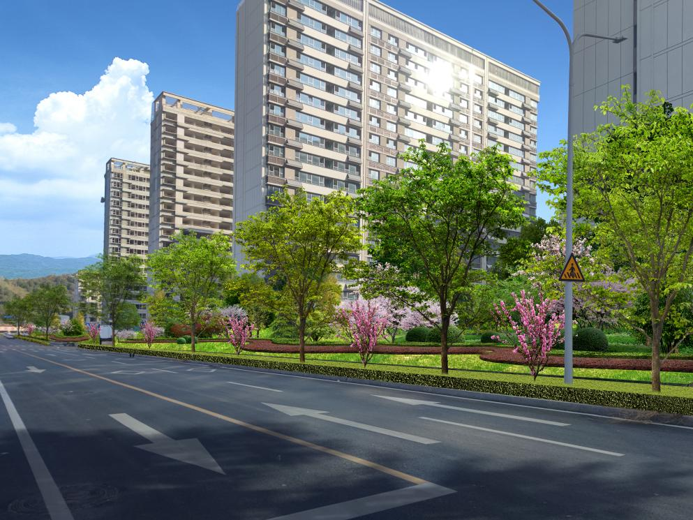 岳而縱二路、北五路、北六路道路綠化設(shè)計(jì)